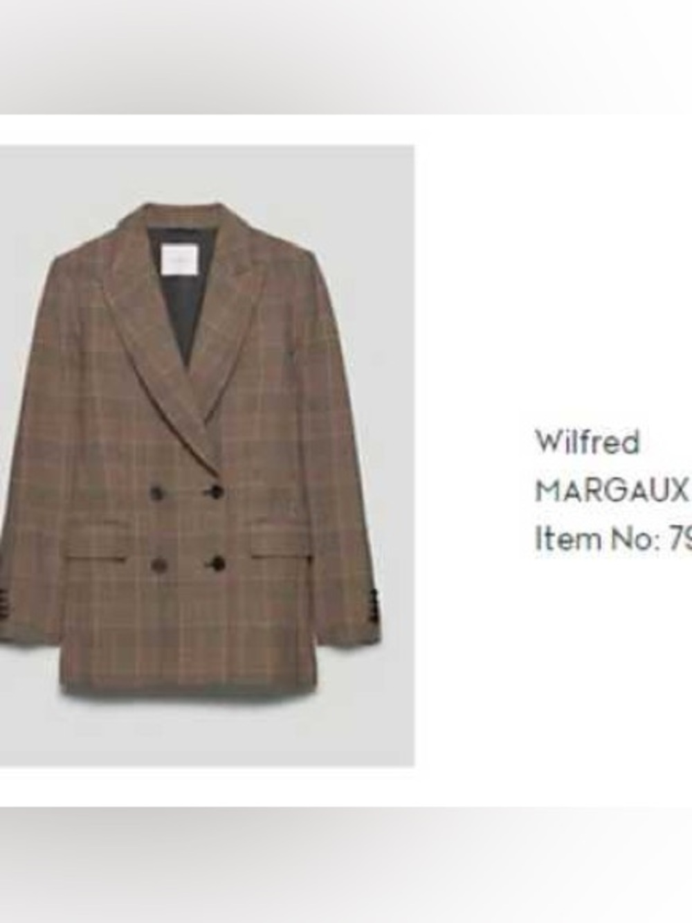 Aritzia Wilfred Margaux blazer